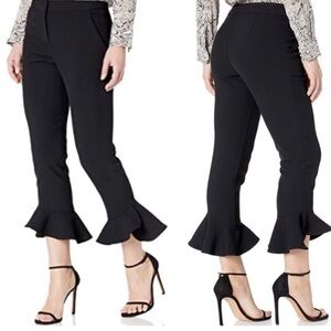 Trina Turk Black Cahuenga Ruffle Pants